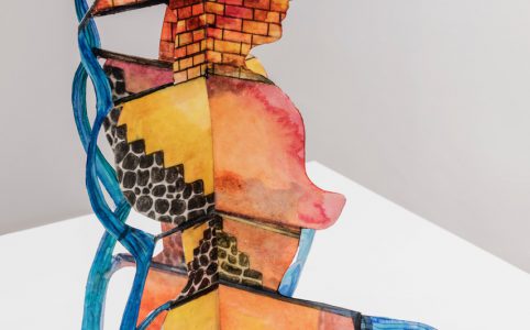 Sandra Vásquez de la Horra at Museo Novecento:Yo soy casa, 28 x 23 x 23cm, 2019. Watercolor, Graphite, Crayon. Courtesy David Nolan Gallery