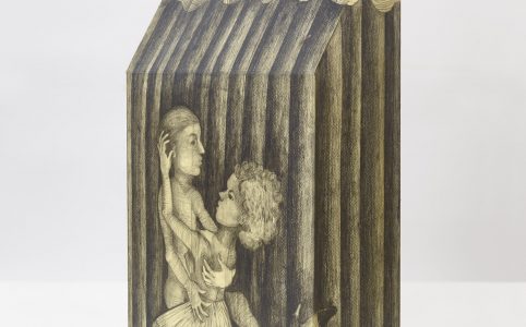El Tango Feroz, Tridimensional, Graphite on paper, wax, 2017, 53 x 28x 12,5 cm