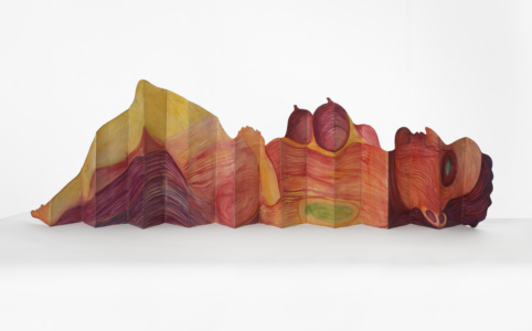 Sandra Vásquez de la Horra, Pachamama, 2019, Graphite on paper, wax, 150 x 49 x 10 cm, Courtesy Monika Schnetkamp Collection, Photo: Eric Tschernow