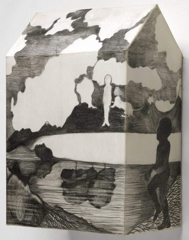 Trinidad, Pencil and wax on cut-and-folded paper. 2015, 37,8 × 25,7 × 15,2 cm